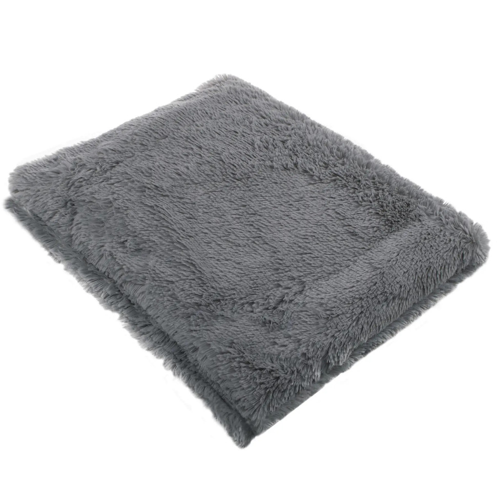 Плед-покрывало Extra Soft Springos HA7051 темно-серый 160x200 см