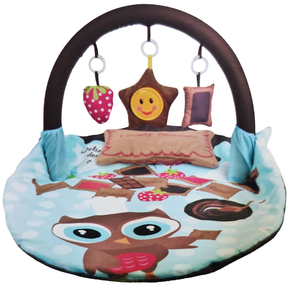 Коврик-манеж для младенца Tiibaby 66526A 2в1, дуга, подвески, играет музыка