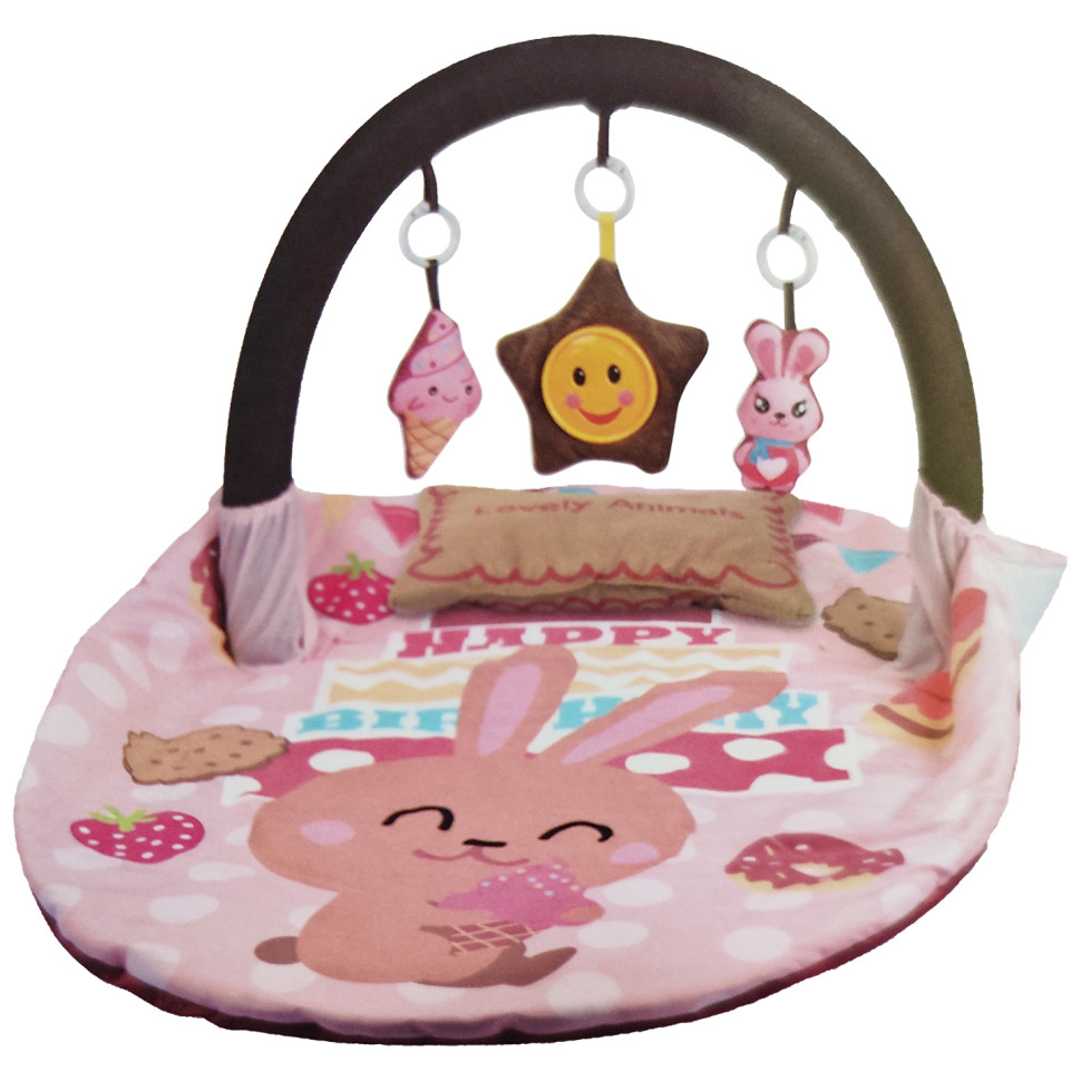 Коврик-манеж для младенца Tiibaby 66526A 2в1, дуга, подвески, играет музыка