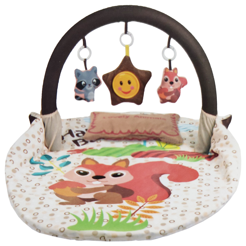 Коврик-манеж для младенца Tiibaby 66526A 2в1, дуга, подвески, играет музыка