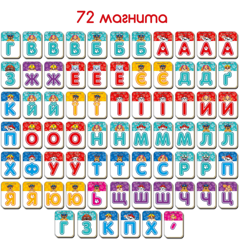 Детский набор магнитов Щенячий патруль 