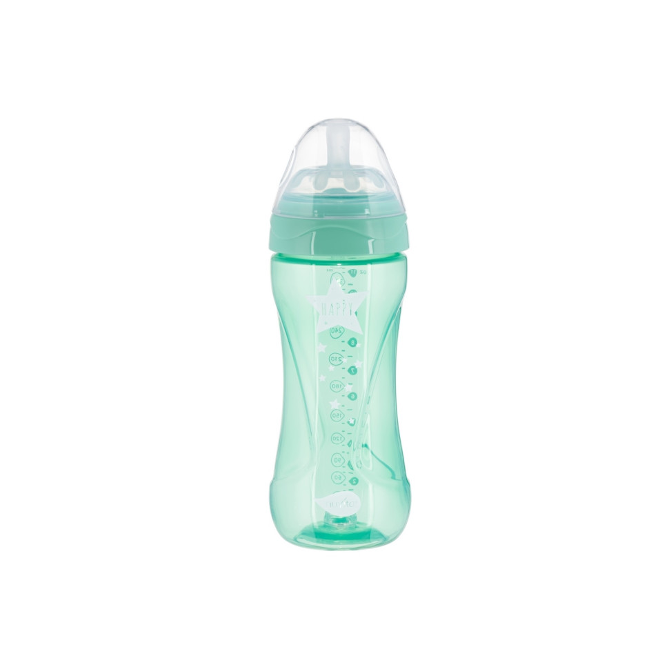 Дитяча пляшечка Nuvita 6052 Mimic Cool 330мл 4+ Антиколікова зелена NV6052GREEN