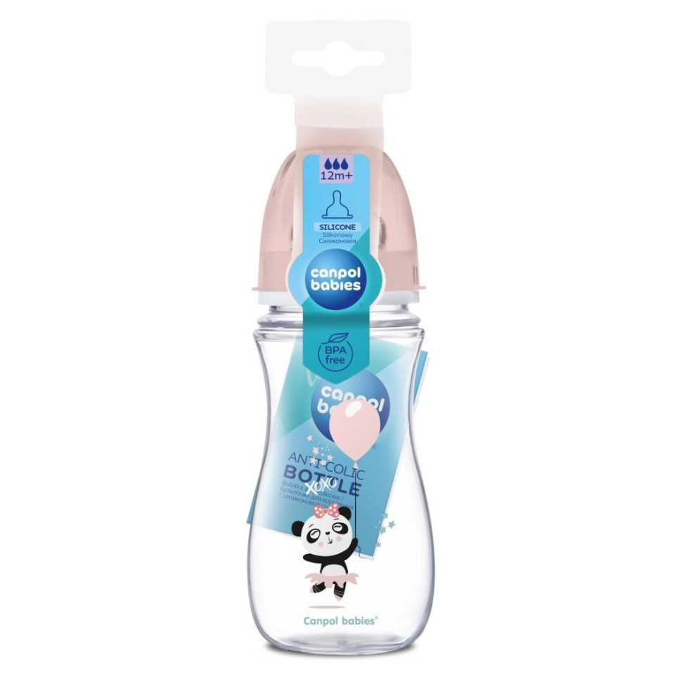 Пляшка антиколікова Easystart Canpol babies 35/222_pin з широким отвором, 300 мл