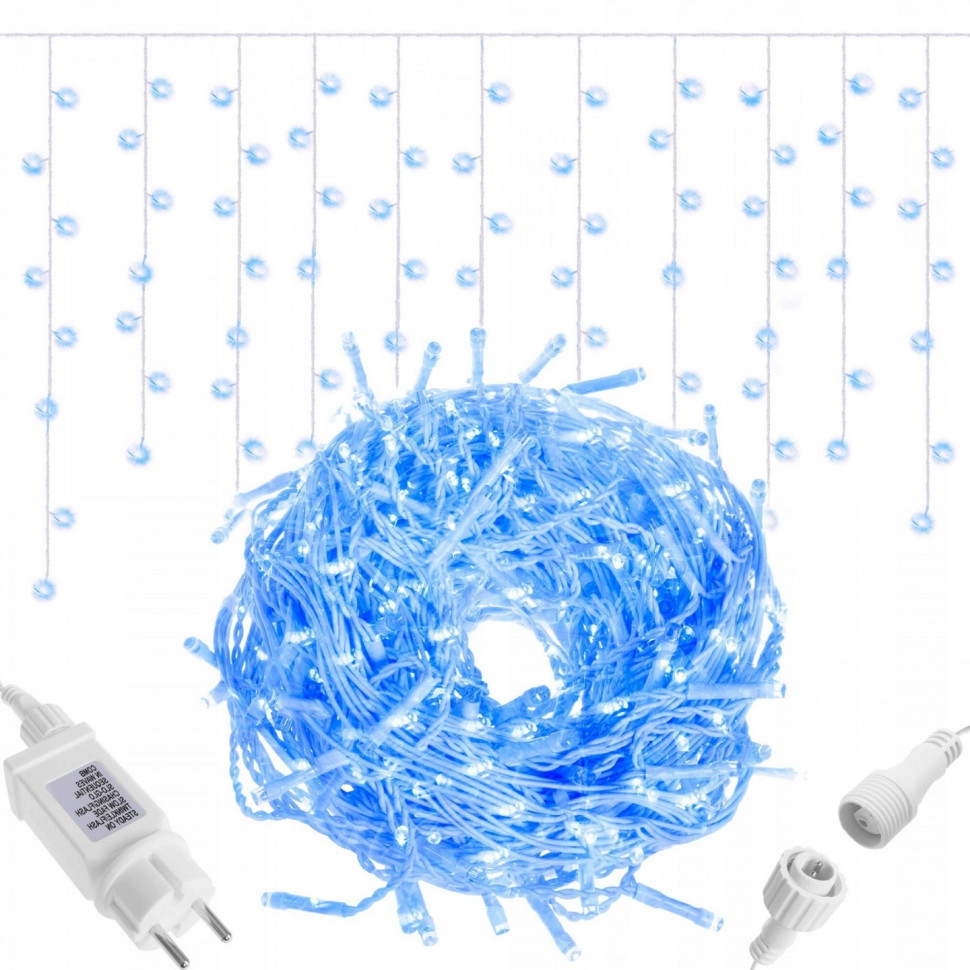 Гірлянда бахрома вулична Springos CL0202, 8 м 200 LED, Blue
