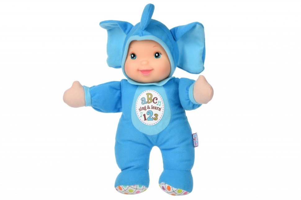 Кукла Baby’s First Sing and Learn Пой и Учись (голубой Слоник) 21180-1                              