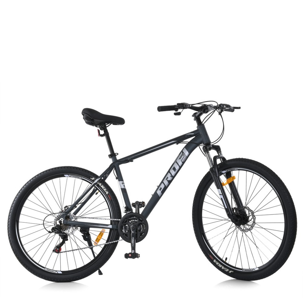 Велосипед PROF1 MTB2903-5, 29 дюймов, алюм.рама 19 Shimano 21SP серо-черный