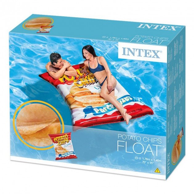 Пляжний надувний матрац - пліт Intex 58776 «Чіпси»