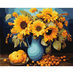 Картина по номерам "Подсолнечная гармония" Идейка KHO3264, 40х50 см
