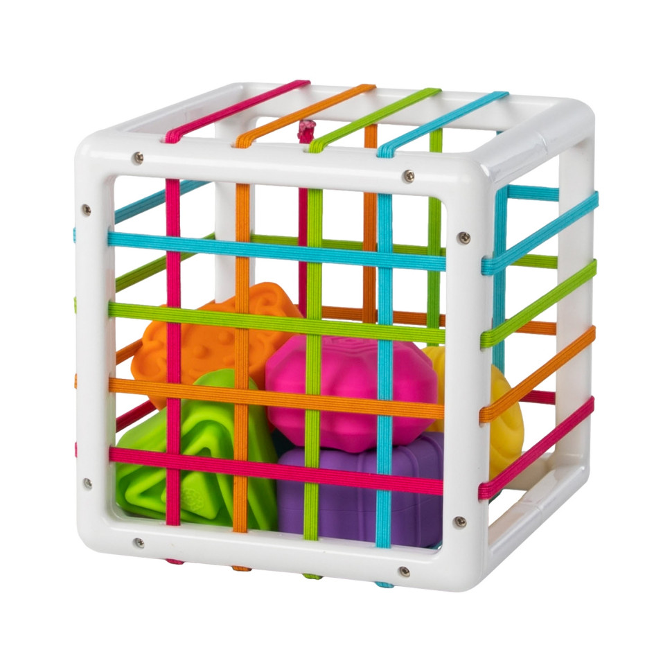 Сортер-куб со стенками-шнурочками Fat Brain Toys F251ML InnyBin