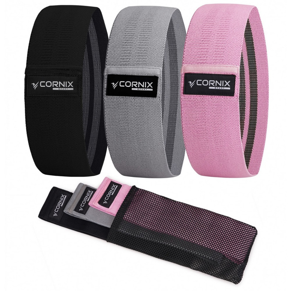 Резинки для фитнеса и спорта тканевые Hip Band Cornix XR-0050