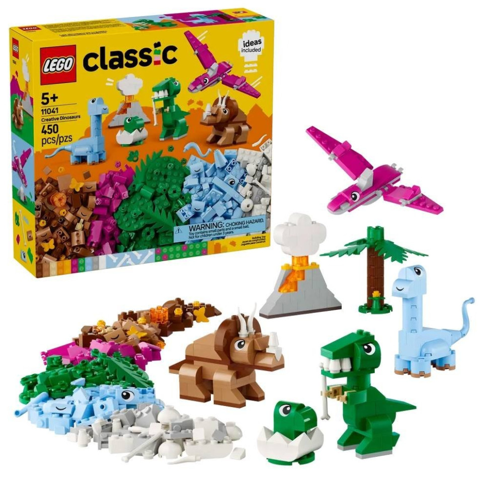 Конструктор детский Творческие динозавры LEGO 11041, 450 деталей