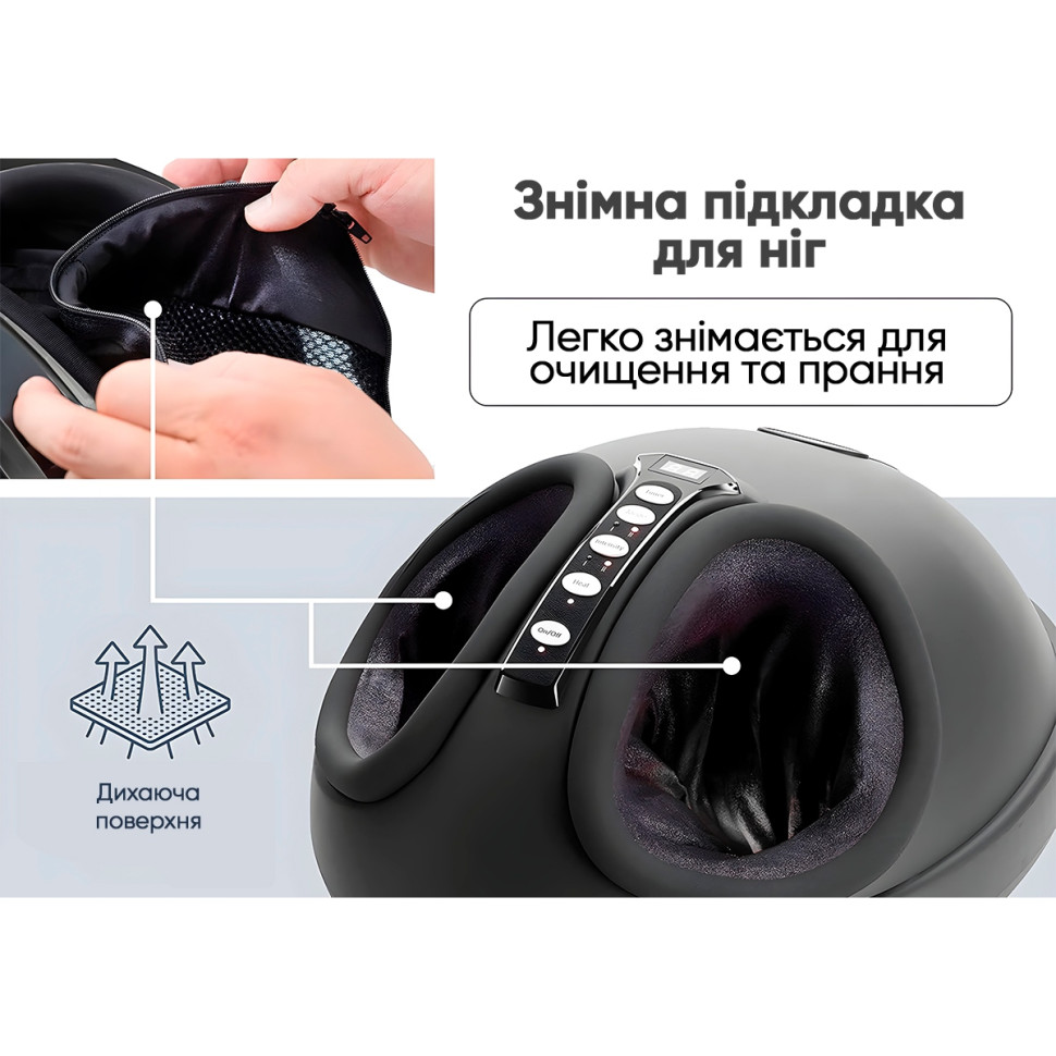 Лімфодренажний масажер для ніг EasyFit EF-2300 черний