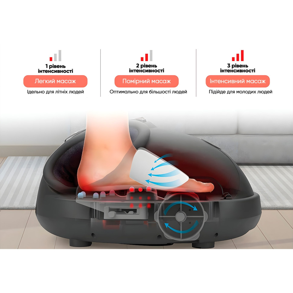 Лімфодренажний масажер для ніг EasyFit EF-2300 черний
