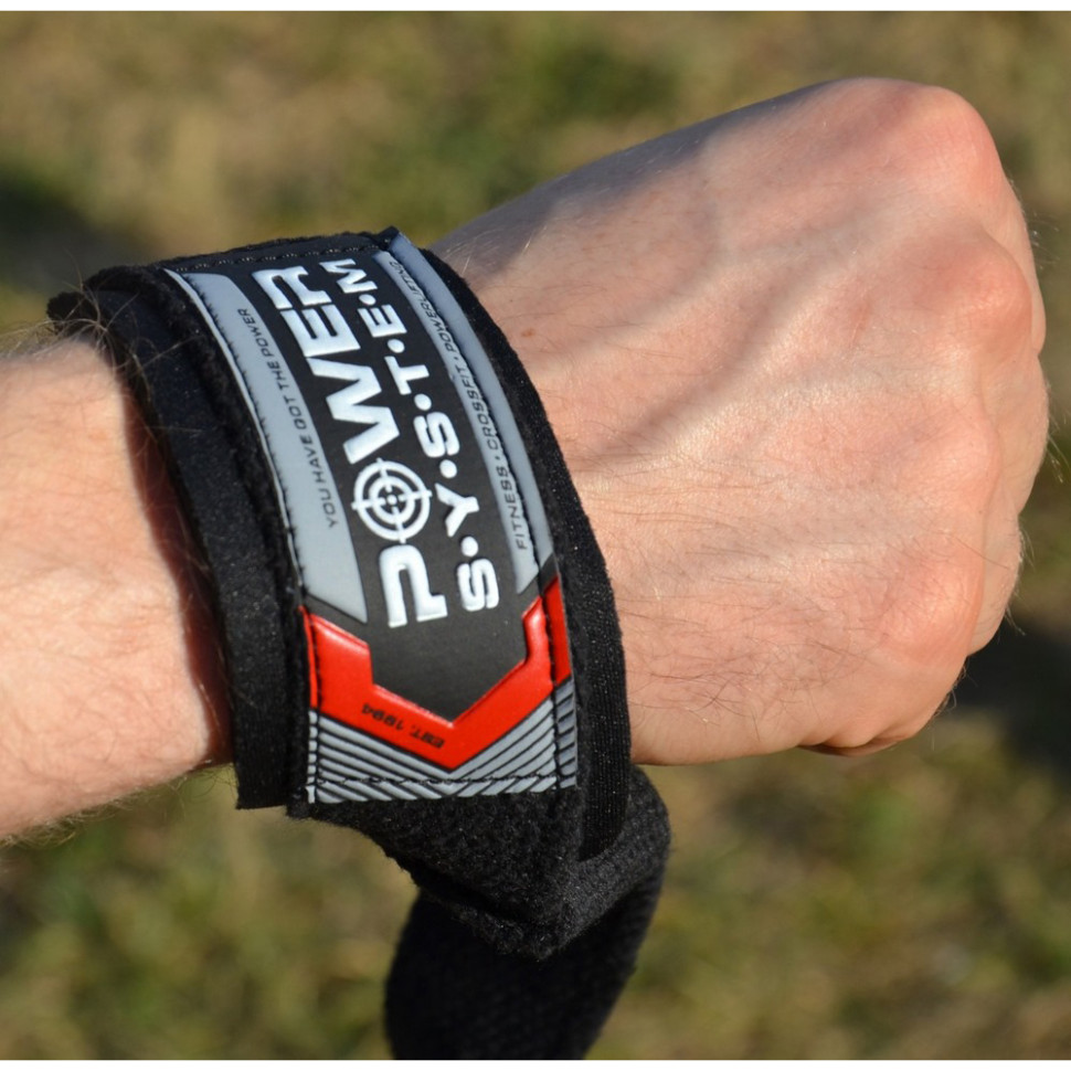 Лямки для тяги Power Straps Power System PS-3400_Bl/Red