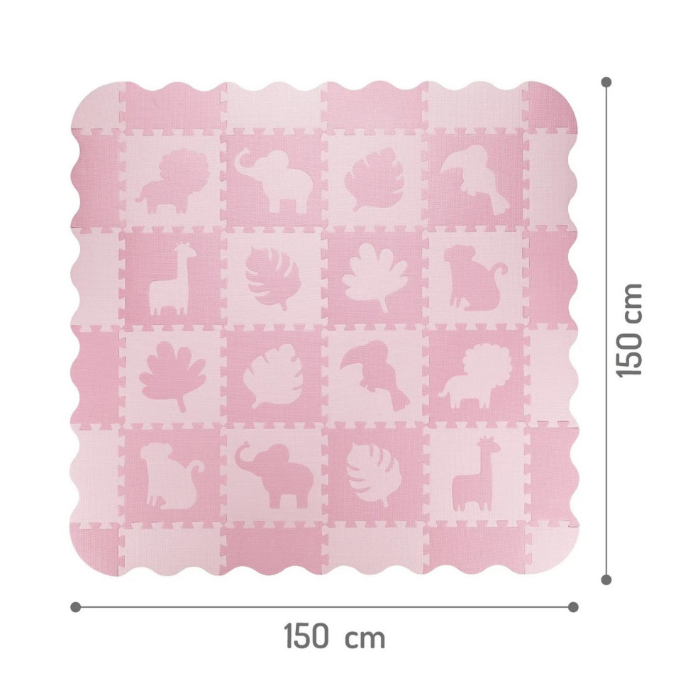 Детский коврик-пазл MoMi ZAWI MAED00012 розовый 150 x 150 см