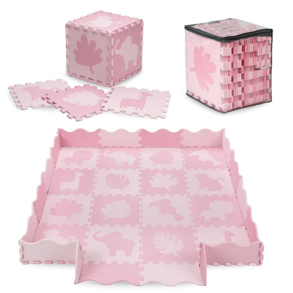 Детский коврик-пазл MoMi ZAWI MAED00012 розовый 150 x 150 см