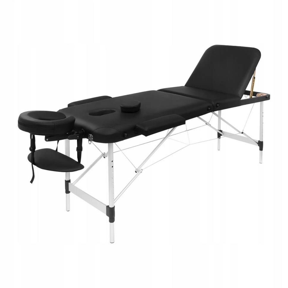 Массажный стол складной Massage Table+ Alu W60 4FIZJO TABLE+W60BLACK, Black
