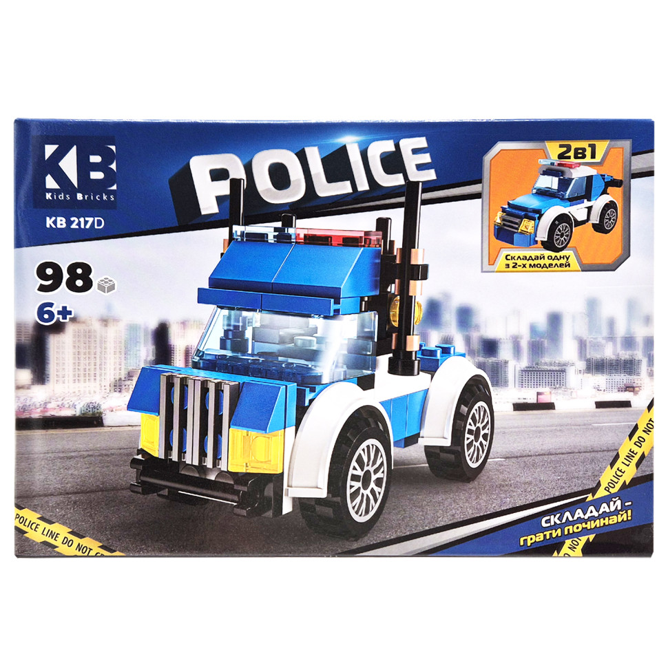 Детский конструктор Полицейская серия Police Limo Toy KB 217D 2 в 1, 98 деталей