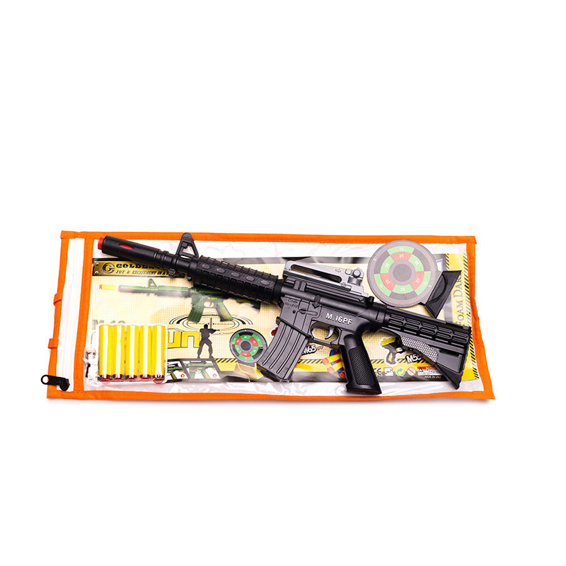 Игрушечный автомат с мягкими пулями M16 PF Golden Gun 910GG