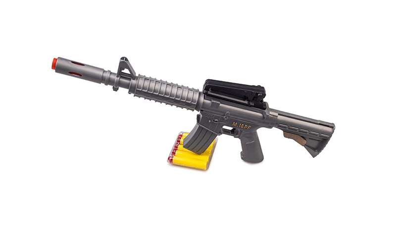 Игрушечный автомат с мягкими пулями M16 PF Golden Gun 910GG