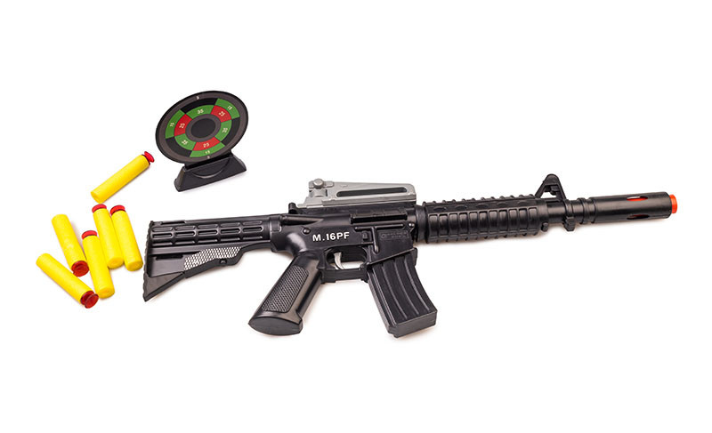 Игрушечный автомат с мягкими пулями M16 PF Golden Gun 910GG