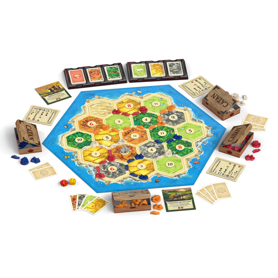 Настольная стратегическая игра CATAN Rozum R100UA от 10 лет, 3-4 игрока