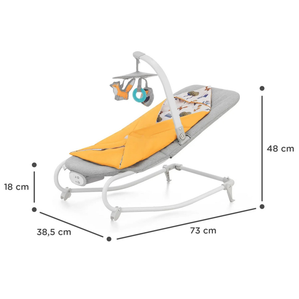 Дитячий шезлонг-гойдалка Felio 2 Kinderkraft KBFELI20YEL0000 Forest Yellow