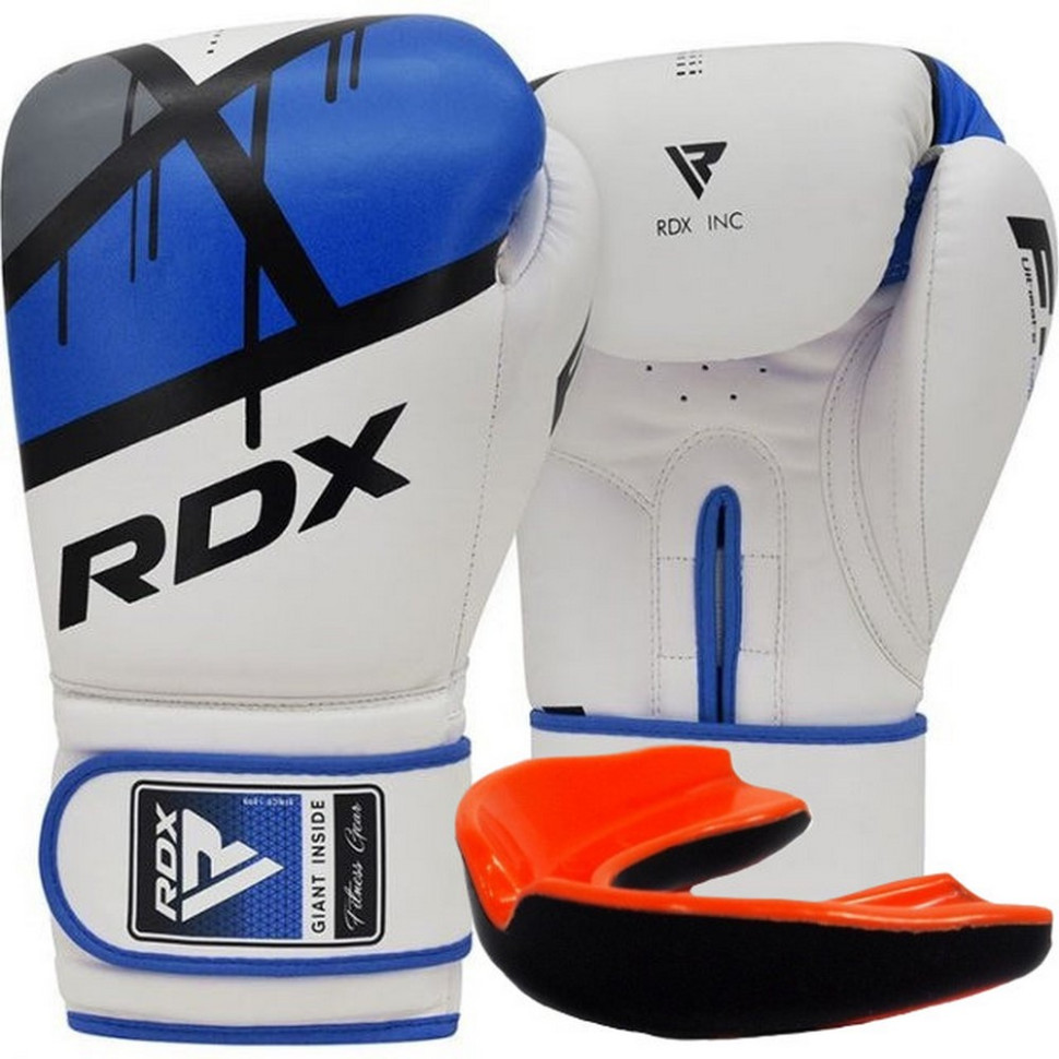 Боксерські рукавиці F7 Ego RDX Inc Limited BGR-F7U-16oz, Blue 16 унцій (капа в комплекті)
