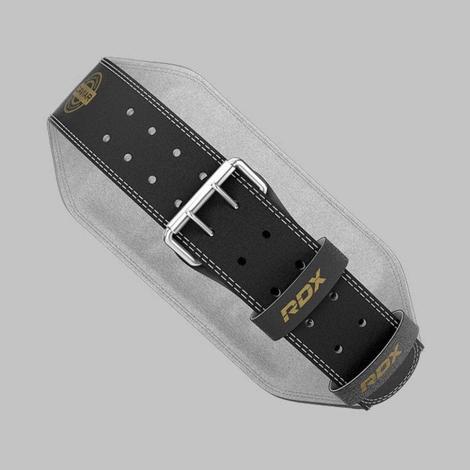 Пояс для важкої атлетики 6 RDX Inc Limited WBS-6RB-2XL, шкіряний, Black Gold 2XL