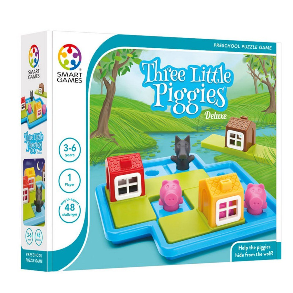 Настільна гра-головоломка Троє маленьких поросят Smart Games SG 023, 48 завдань