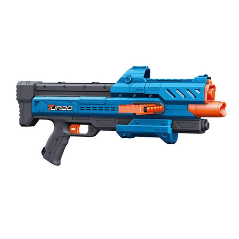 Игрушечный пулемет механический Blaster ВТ337 с боковым магазином и мягкими патронами