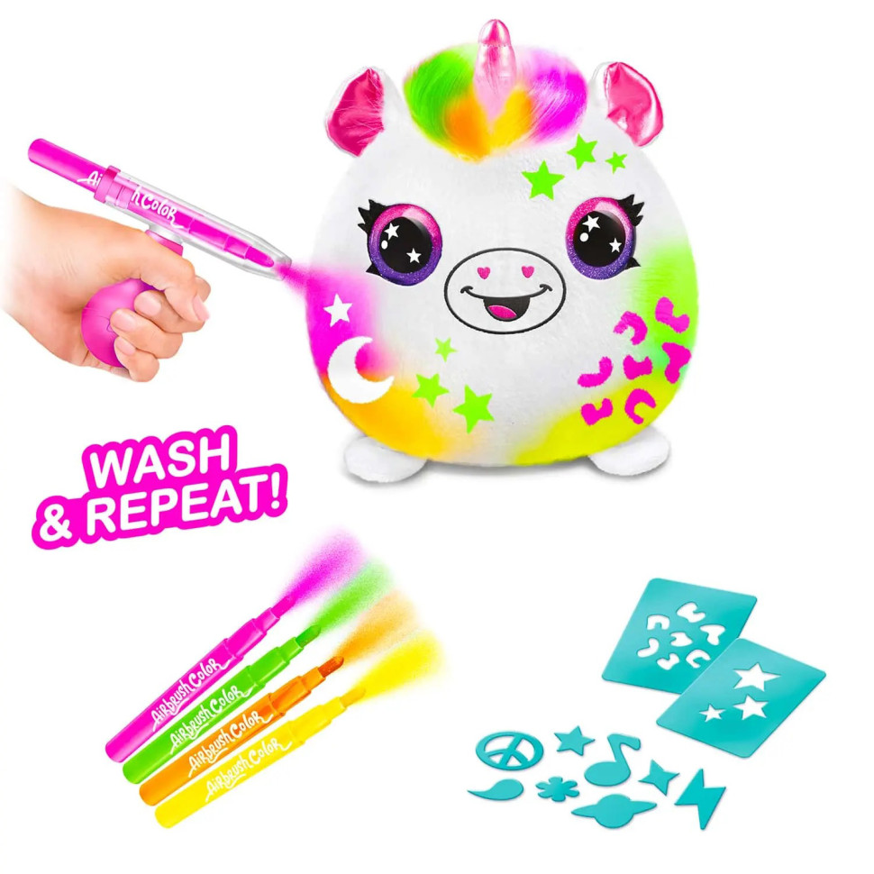 Игровой набор-сюрприз DIY AIRBRUSH PLUSH Сквиш Неон CanalToys AIR022