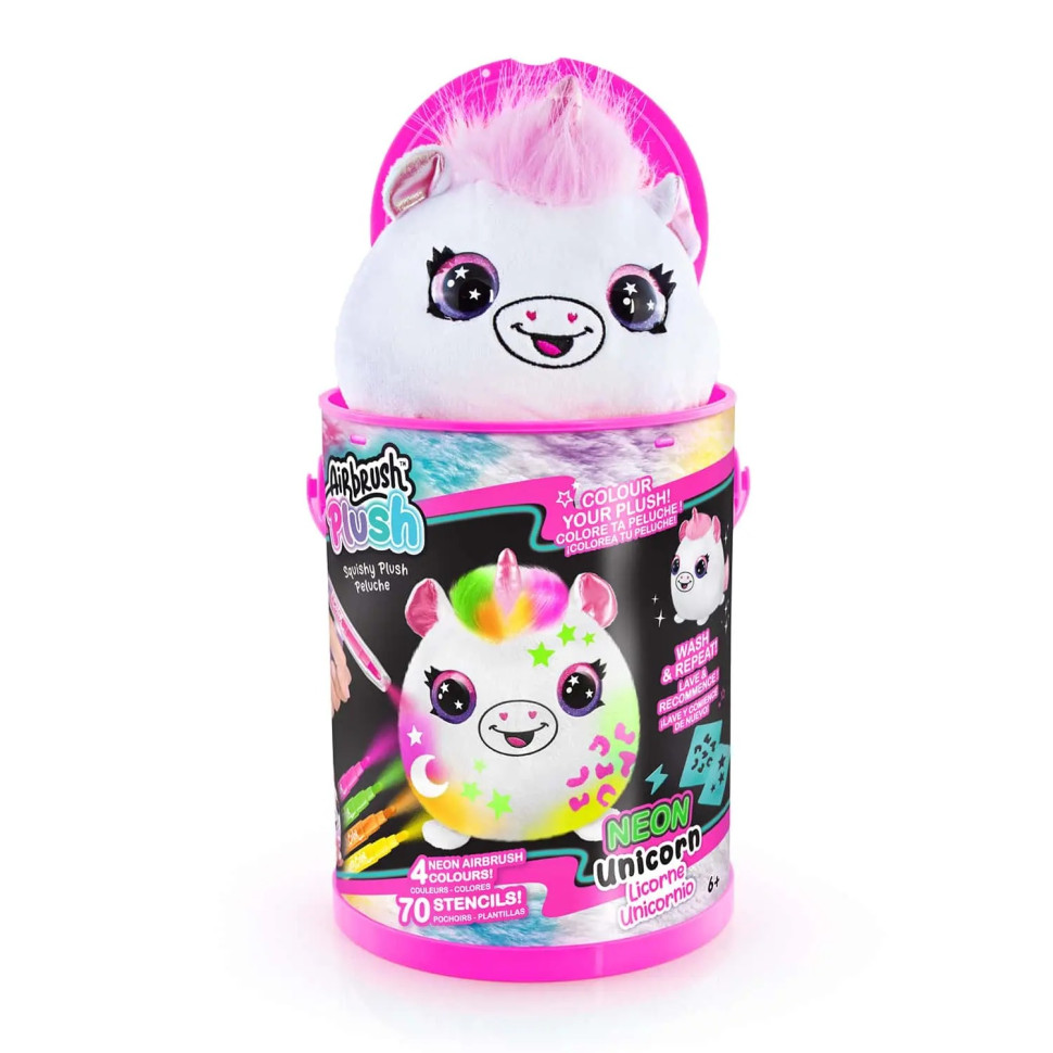 Игровой набор-сюрприз DIY AIRBRUSH PLUSH Сквиш Неон CanalToys AIR022