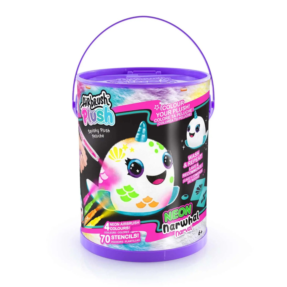 Игровой набор-сюрприз DIY AIRBRUSH PLUSH Сквиш Неон CanalToys AIR022