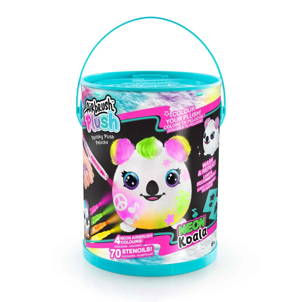 Игровой набор-сюрприз DIY AIRBRUSH PLUSH Сквиш Неон CanalToys AIR022
