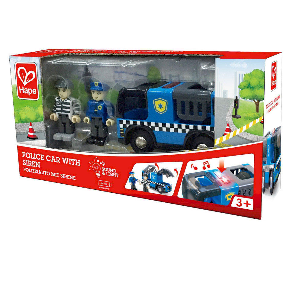 Игрушечный полицейский автомобиль Hape E3738 с фигурками