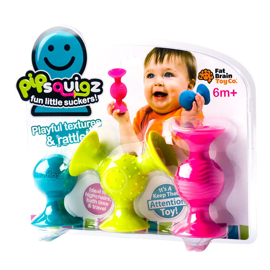Набір сенсорних брязкалець PipSquigz Fat Brain Toys FA089-1, 3 шт