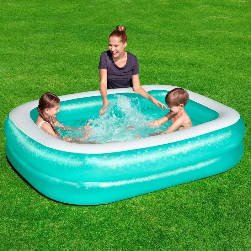 Надувний басейн сімейний Bestway 54005(Green) прямокутний 201 x 150 x 51 см 450 л                             