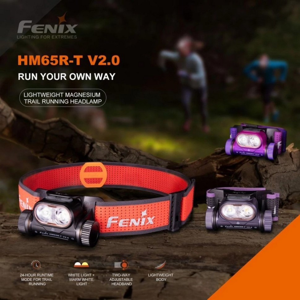 Ліхтар налобний Fenix HM65R-T V2.0 HM65RTV20BK чорний 1600 люмен