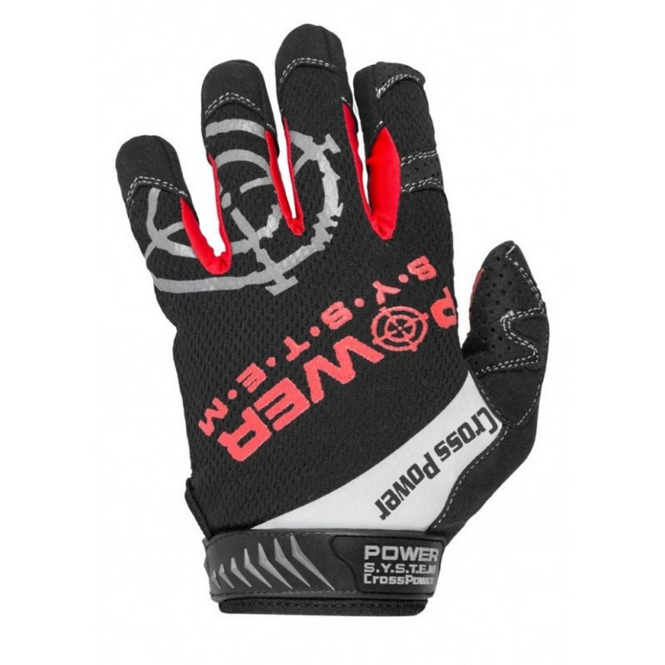 Рукавички для кросфіту з довгим пальцем Cross Power Power System PS-2860_XL_Black-red, XL