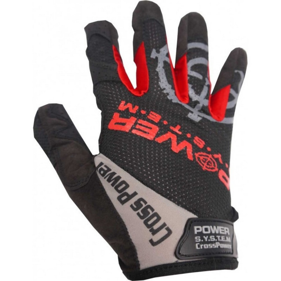 Рукавички для кросфіту з довгим пальцем Cross Power Power System PS-2860_XL_Black-red, XL