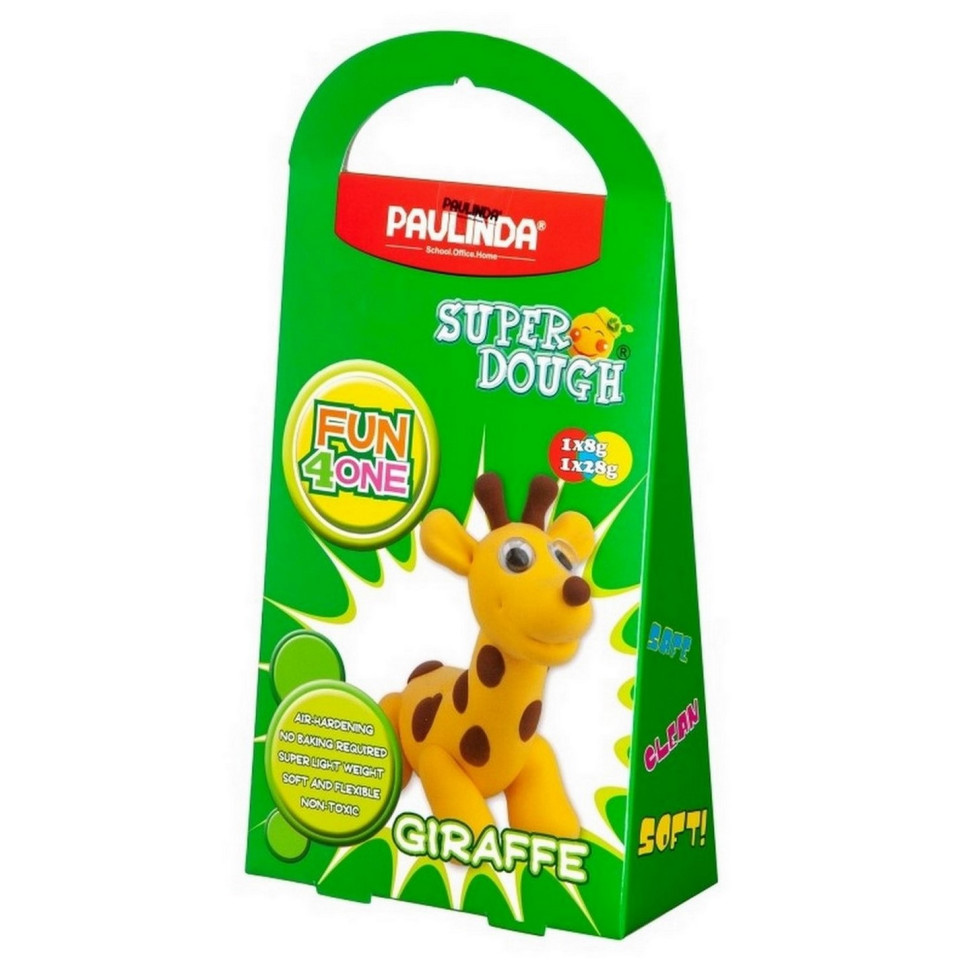 Маса для ліплення Paulinda Super Dough Fun4one Жираф (рухливі очі) PL-1565