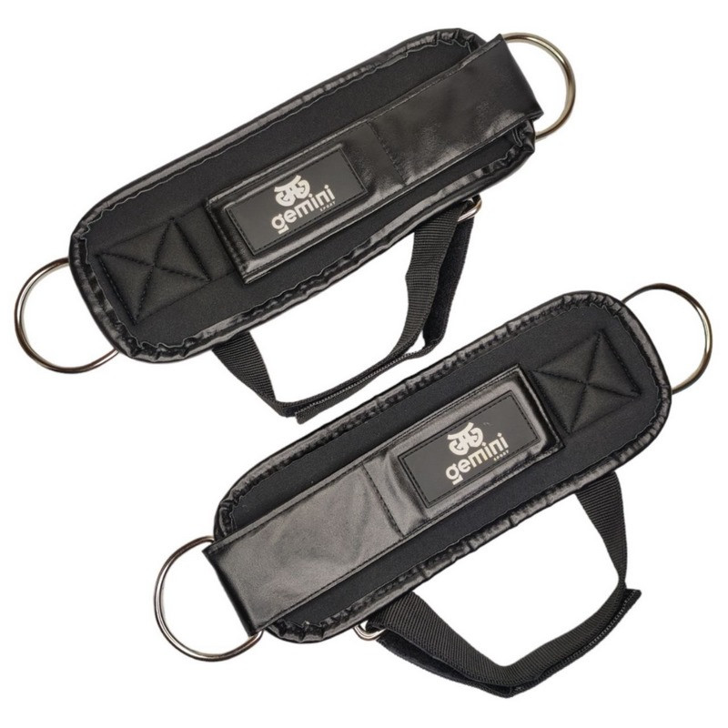 Манжеты для тяги на ноги с пяткой Gemini Sport TQ-65 черный 2 штуки