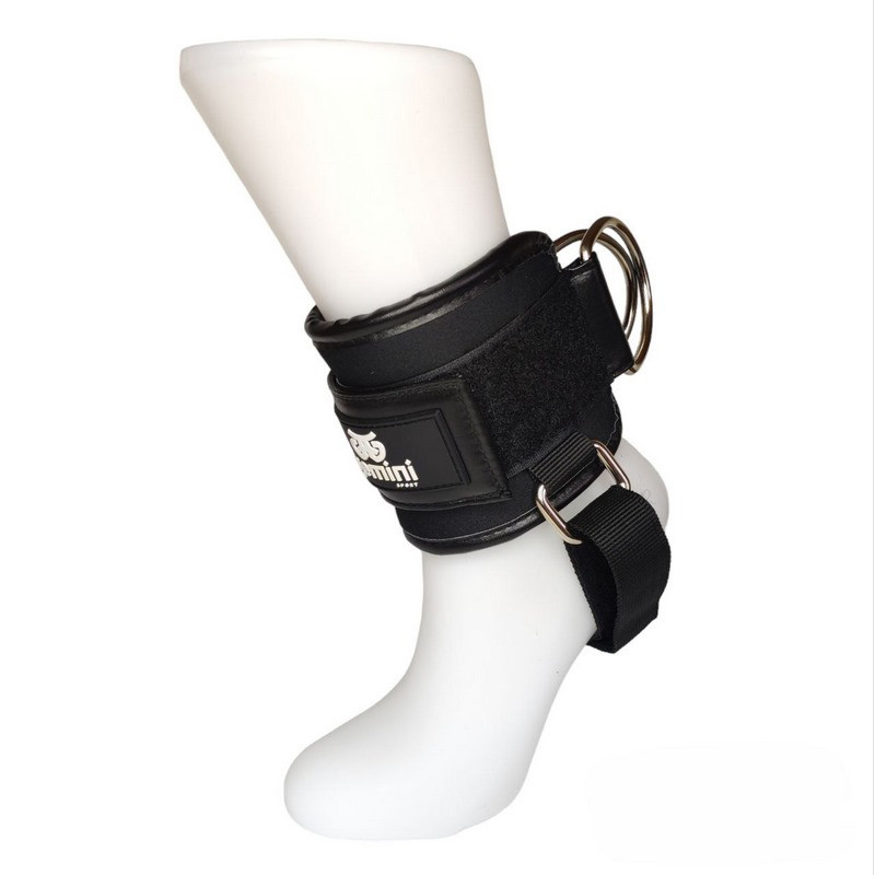 Манжеты для тяги на ноги с пяткой Gemini Sport TQ-65 черный 2 штуки