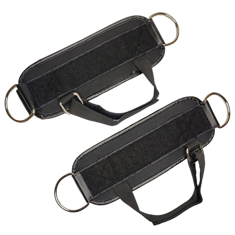 Манжеты для тяги на ноги с пяткой Gemini Sport TQ-65 черный 2 штуки