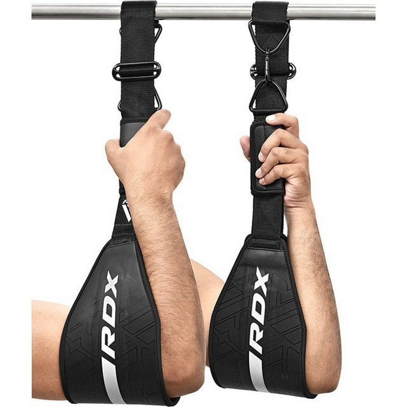 Петлі підвісні Береша F6 KARA Gym Workout Abs Straps RDX Inc Limited GAC-F6MW Black/White