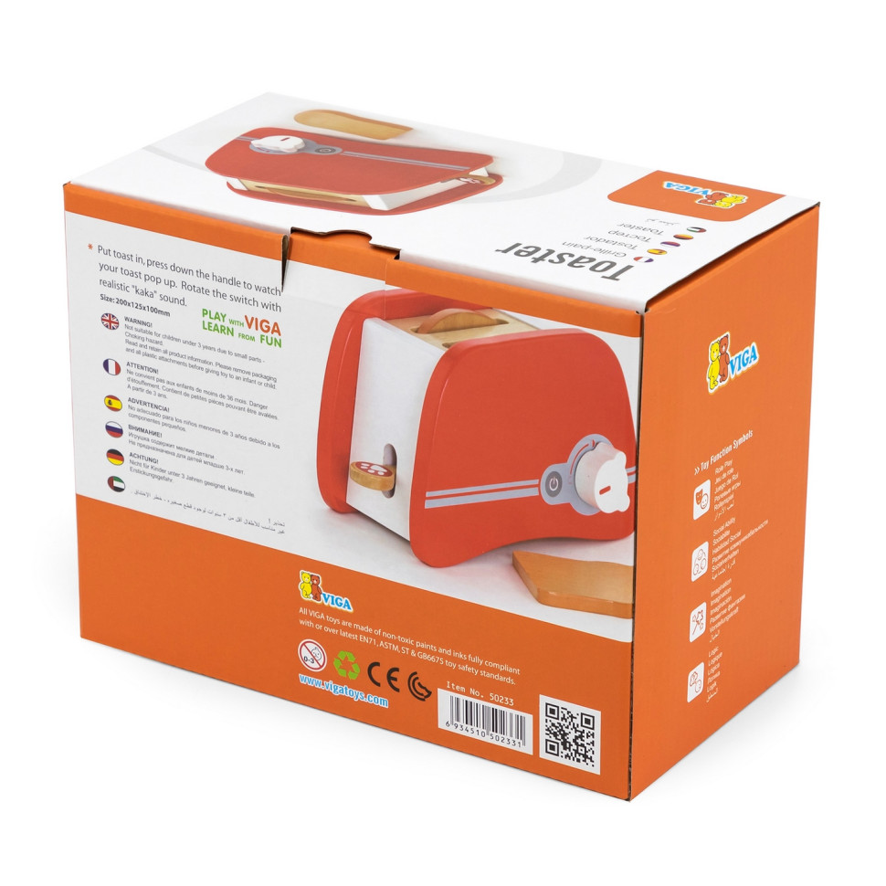 Іграшковий тостер Viga Toys 50233FSC дерев'яний