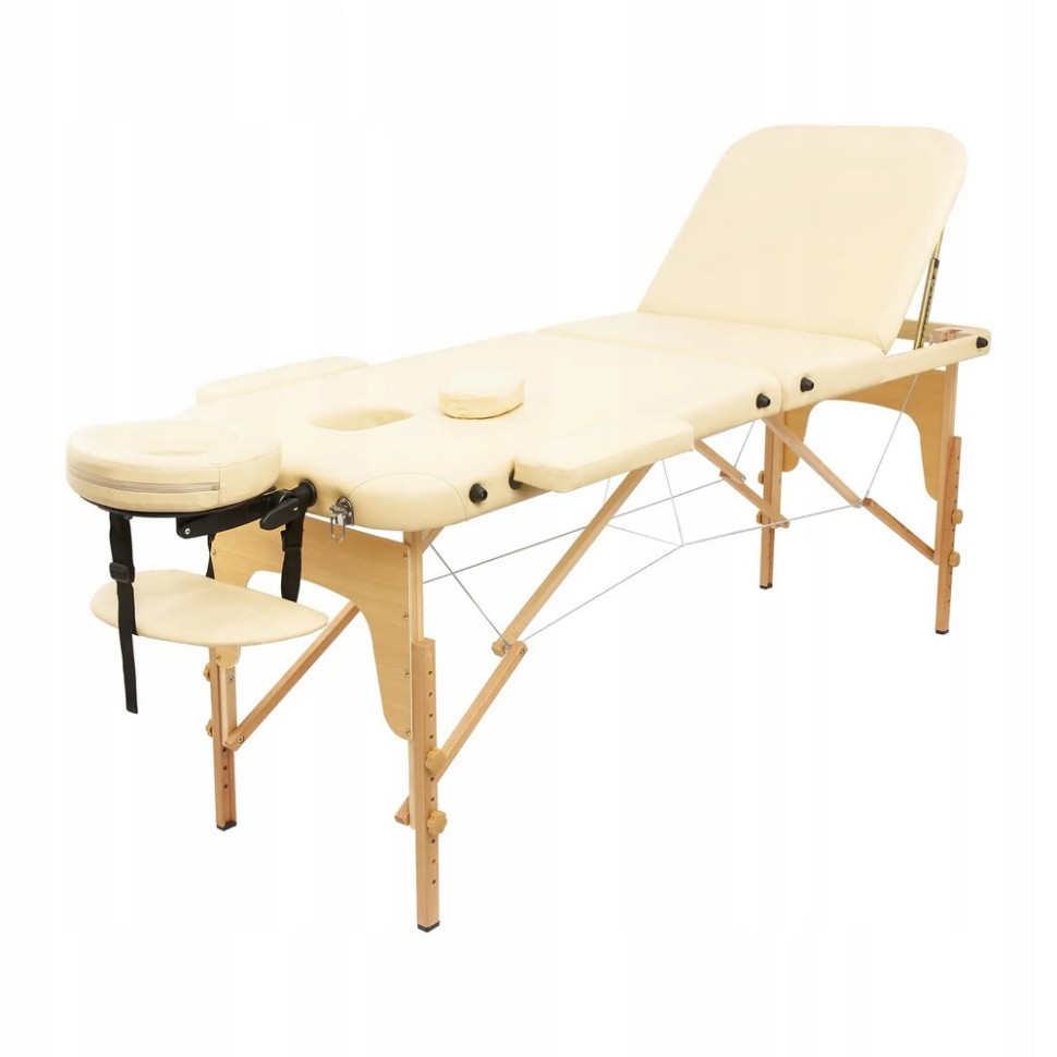 Масажний стіл складаний Massage Table+ Wood W60 4FIZJO TABLE+W60BEIGE, Beige