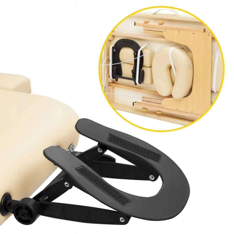 Масажний стіл складаний Massage Table+ Wood W60 4FIZJO TABLE+W60BEIGE, Beige