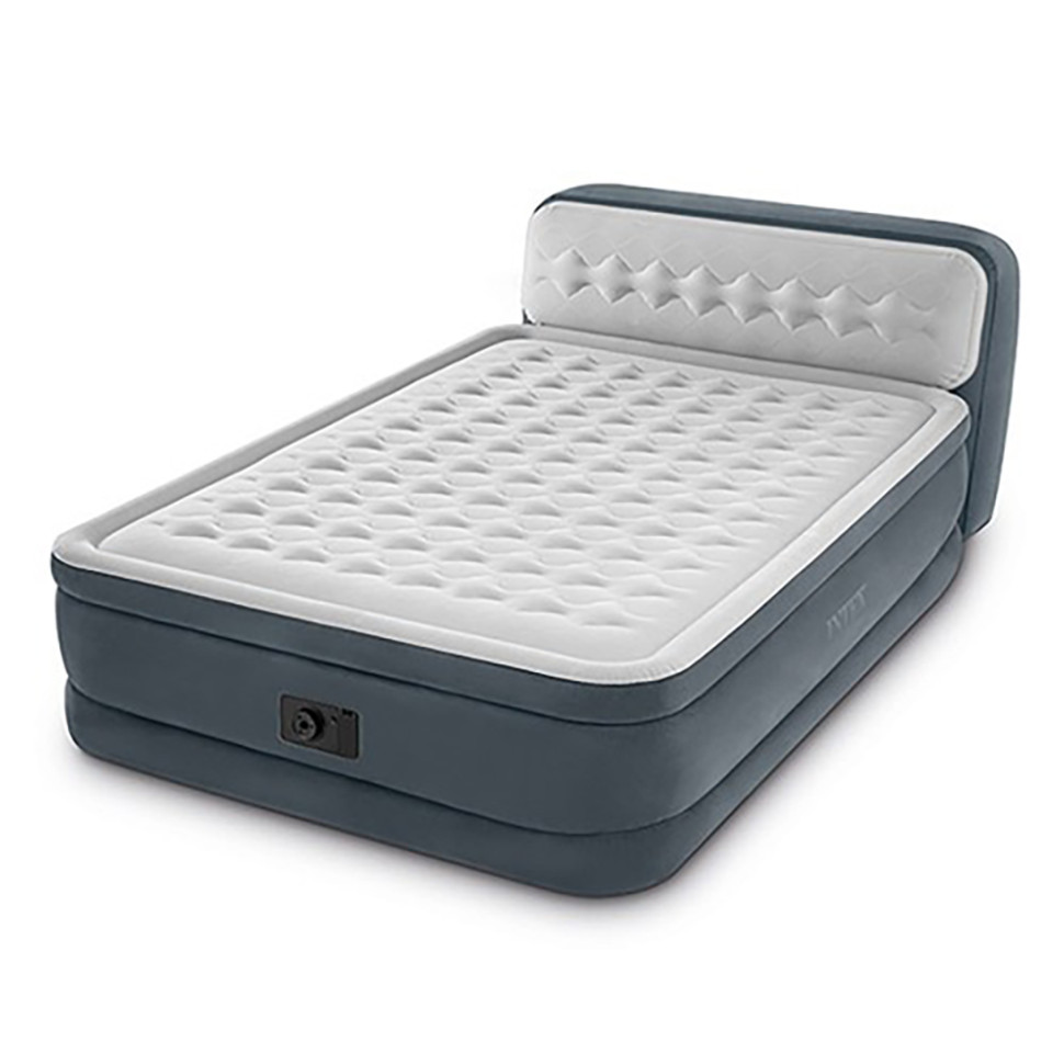 Велюр ліжко INTEX 64448, спинка, вбудований насос 220-240V, в кор-ке